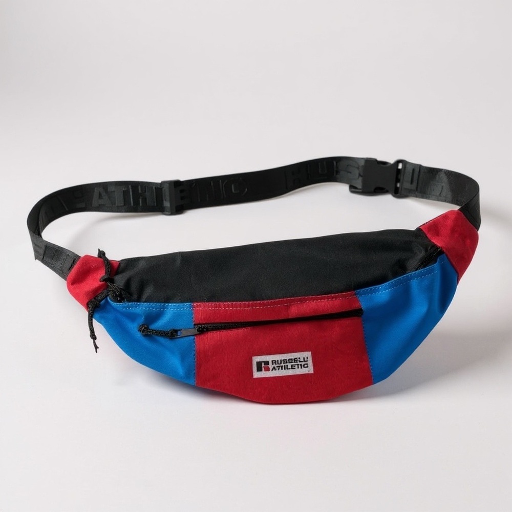 🎯 Russell Athletic‎ Tricolor Fanny Pack 🔵🔴 Adjustable Strap OS